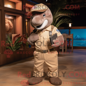 Brown Dolphin mascot...