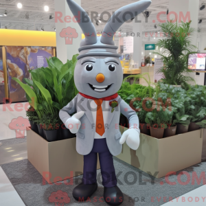 Grå gulerod maskot kostume...