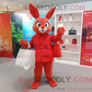 Red Wild Rabbit mascot...