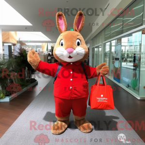 Red Wild Rabbit mascot...