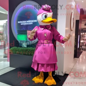 Magenta Muscovy Duck maskot...