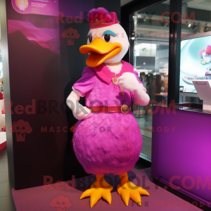 Magenta Muscovy Duck mascot...
