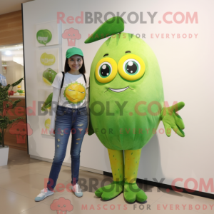 Green Lemon mascot costume...