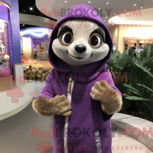 Lavendel Meerkat maskot...