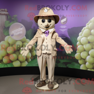 Beige Grape maskot drakt...