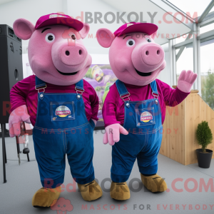 Magenta So maskot kostume...
