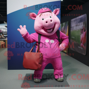 Magenta So maskot kostume...