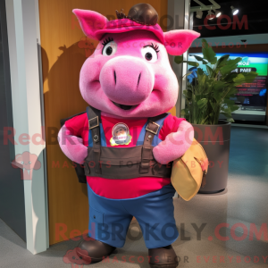 Magenta Sow maskot...