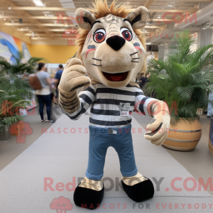 Tan Zebra-mascottekostuum...