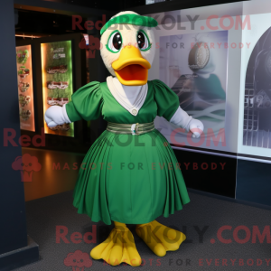 Green Swans mascot costume...