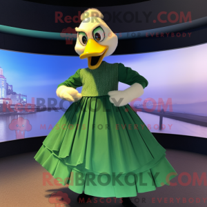 Green Swans mascot costume...