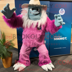 Magenta Yeti mascot costume...