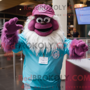 Magenta Yeti mascot costume...