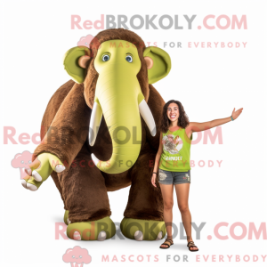 Olive Mammut Maskottchen...