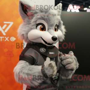 Silver Fox maskot kostume...