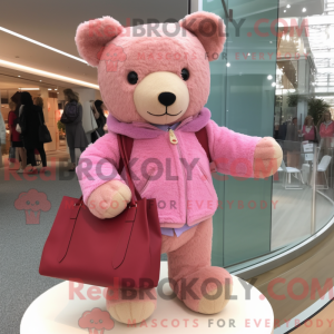 Pink Teddy Bear mascot...