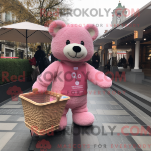 Pink Teddy Bear mascot...