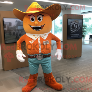 Orange Cowboy mascot...