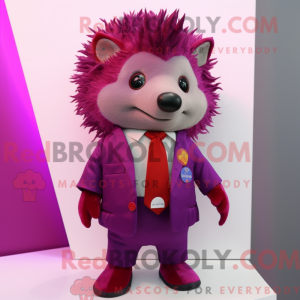 Magenta pinnsvin maskot...