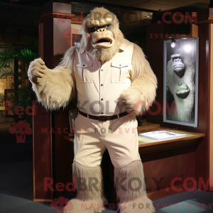 Beige Gorilla mascot...