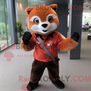 Rust Red Panda mascot...