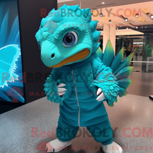 Turquoise Pangolin mascot...