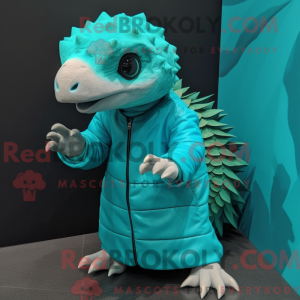 Turquoise Pangolin mascot...