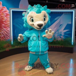 Turquoise Pangolin mascot...