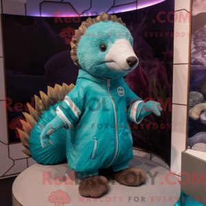 Turquoise Pangolin mascot...