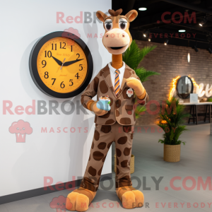 Braune Giraffe Maskottchen...