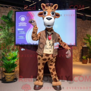 Brown Giraffe mascot...
