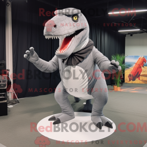 Grå T Rex maskotdraktfigur...
