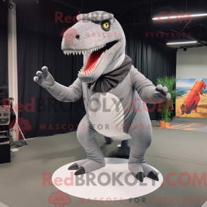 Gray T Rex mascot costume...