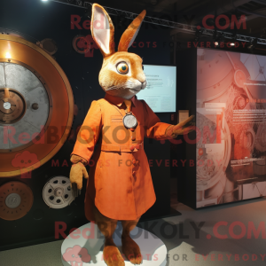 Rust Rabbit maskot kostume...