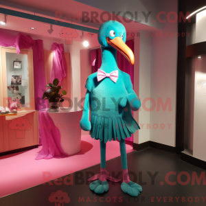 Teal Flamingo mascot...