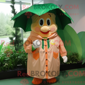 Peach Leprechaun mascot...