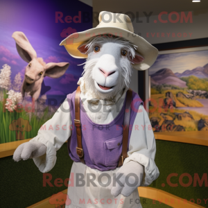 Lavender Boer Goat mascot...