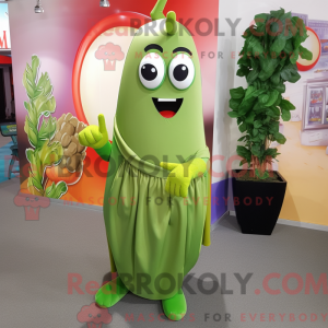 Postava maskota Olive Green...