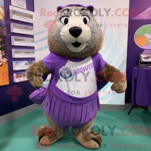 Lavender Beaver mascot...