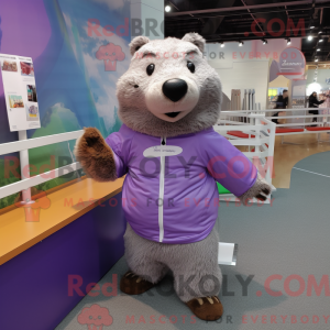 Lavendel Beaver maskot...