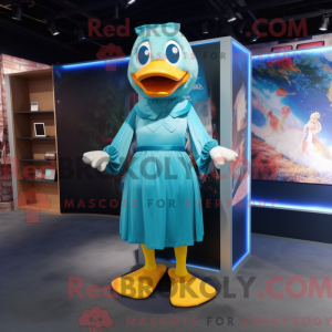 Turquoise Duck mascot...