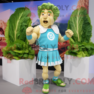 Cyan Caesar Salat maskot...