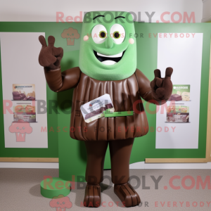 Green Chocolate Bar mascot...