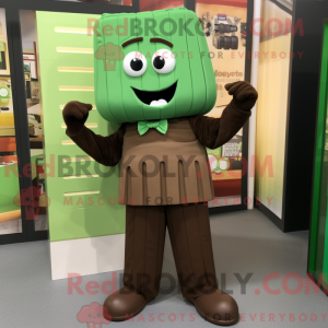 Green Chocolate Bar mascot...