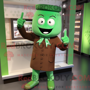 Green Chocolate Bar mascot...