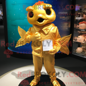 Gold Goldfish maskot...