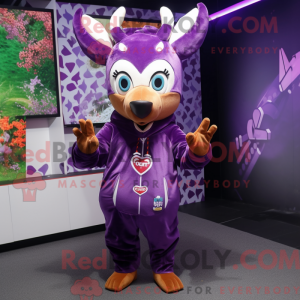 Purple Deer-mascottekostuum...