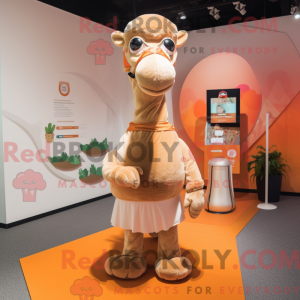 Peach Camel mascot costume...