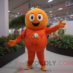 Orange tomat maskot kostume...