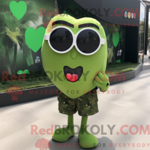 Olive Heart mascot costume...